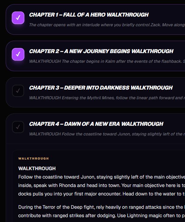 Walkthrough checklist preview